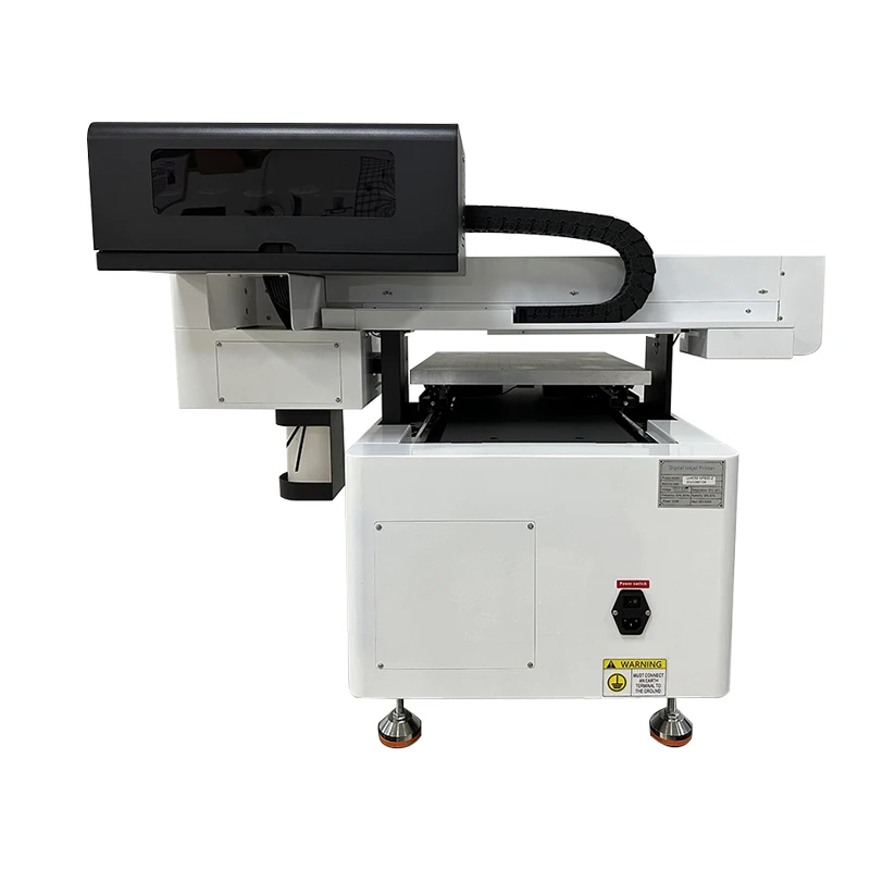 uv 4050 flatbedprinter met twee xp600/i3200u1 koppen veelkleurige cmyk witte vernis toepassing voor telefoonhoesjes