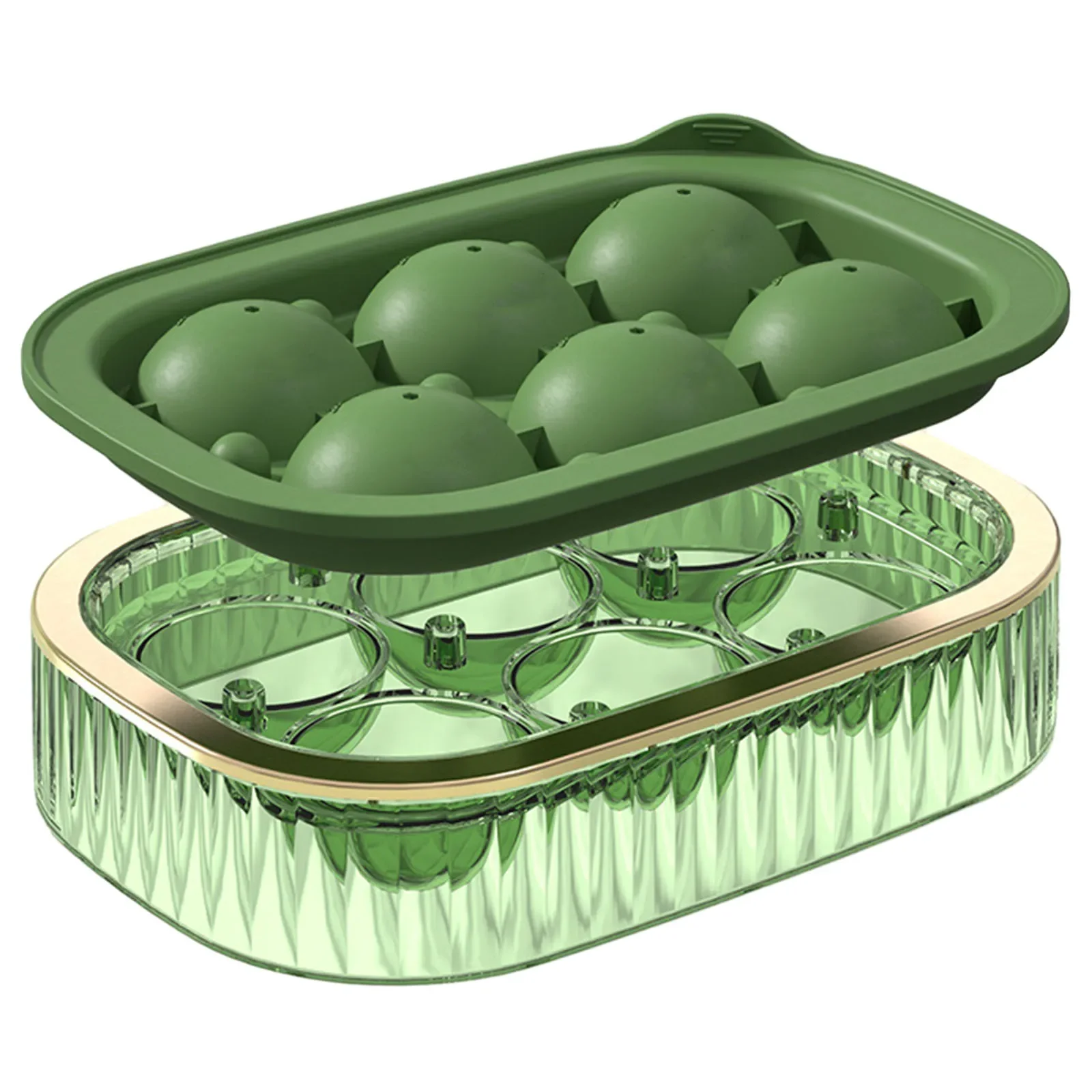 Effortless Ice Ball Creation 6 Large Silicone Moulds For Whiskey And Cocktails Easy Release And Compact Storage