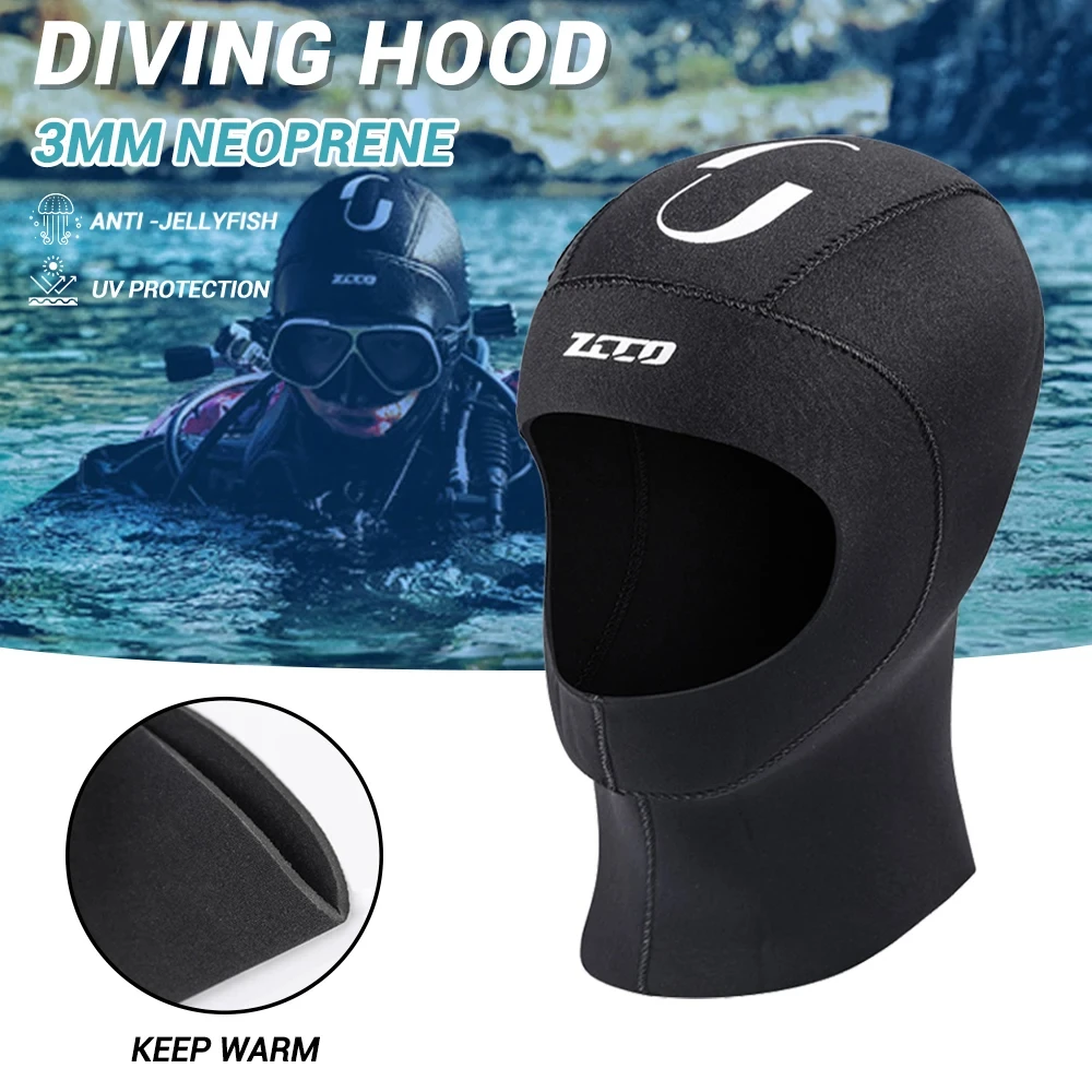 3MM Swimming Diving Cap Neoprene Underwater Equipment Fishing Kitesurf Windsurf Scuba Hats Snorkeling Swimming Pool Caps