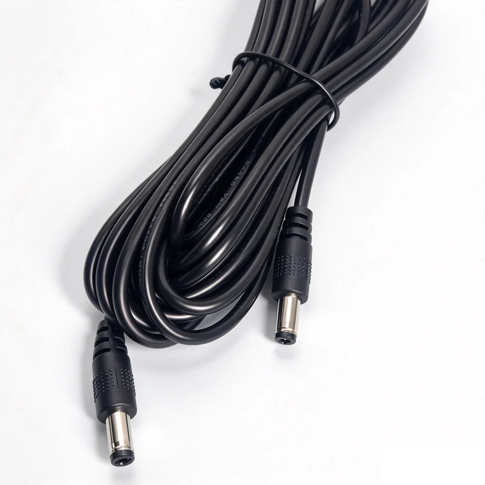 1M 3M 5M 10M DC Power Extension Cable 5.5*2.1mm Male To Male 12V/24V DC Power Cord Wire For CCTV Security Camera Strip