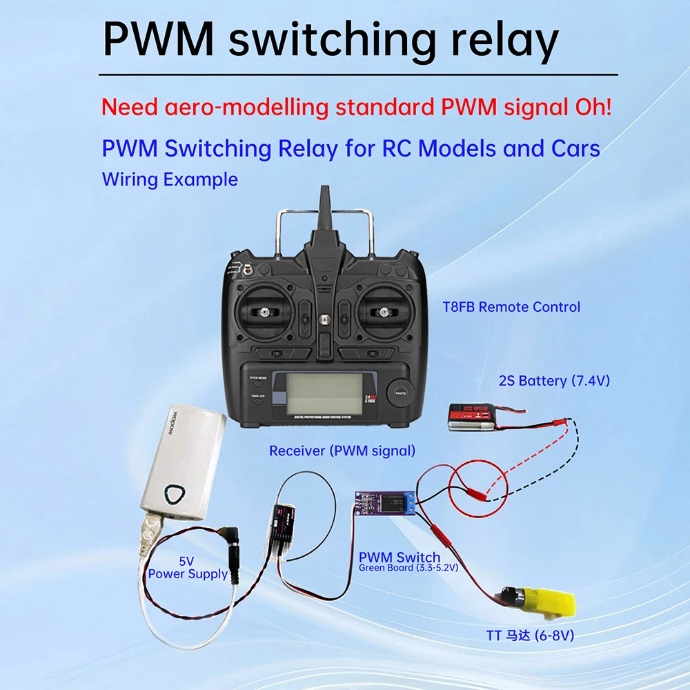 3.3-15V Relay Electronic Switch Relay Module RC Model PWM Receiver Control Switch PWM Servo Signal Input