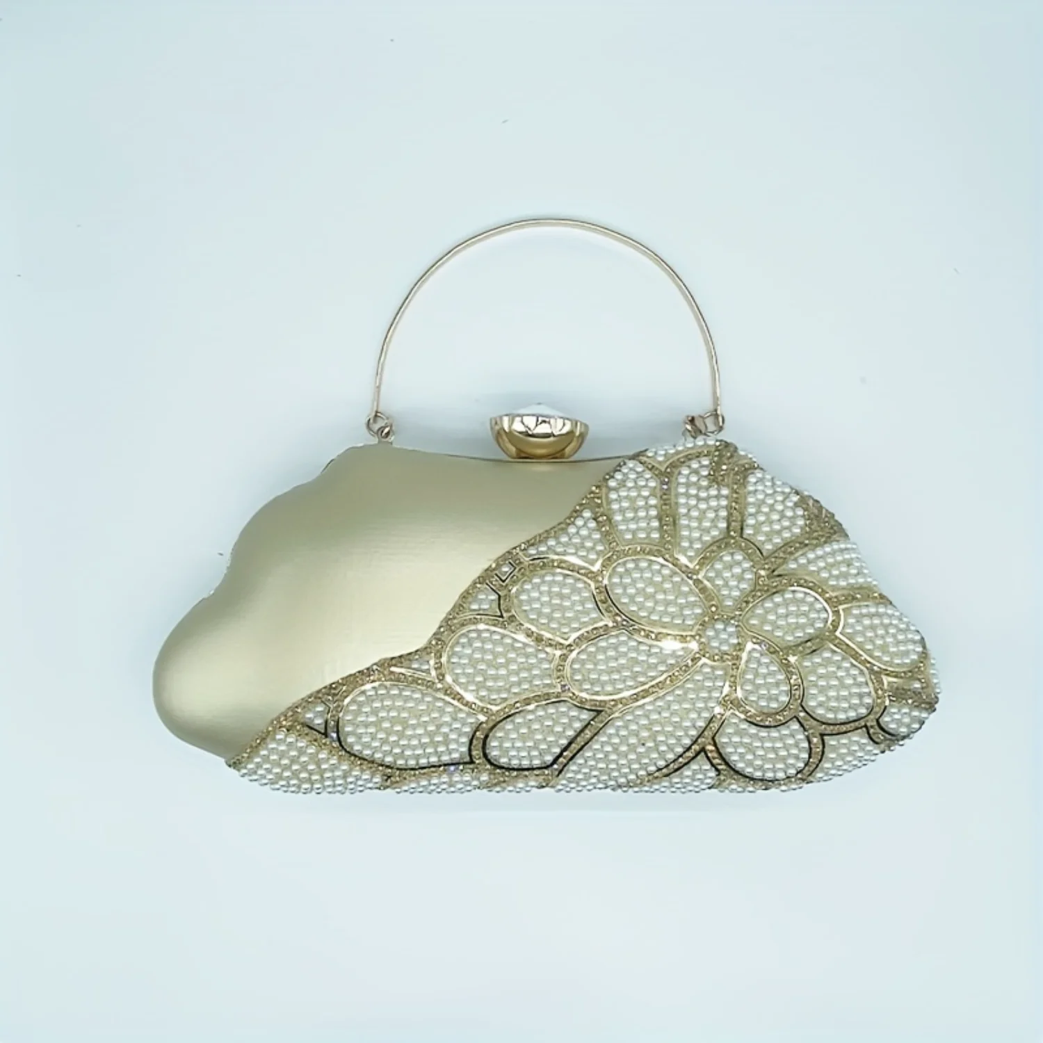 

Vintage Rhinestone Evening Bag, Party Hand-held Clutch, Luxury Banquet Purse - Women's Glamorous Accessory