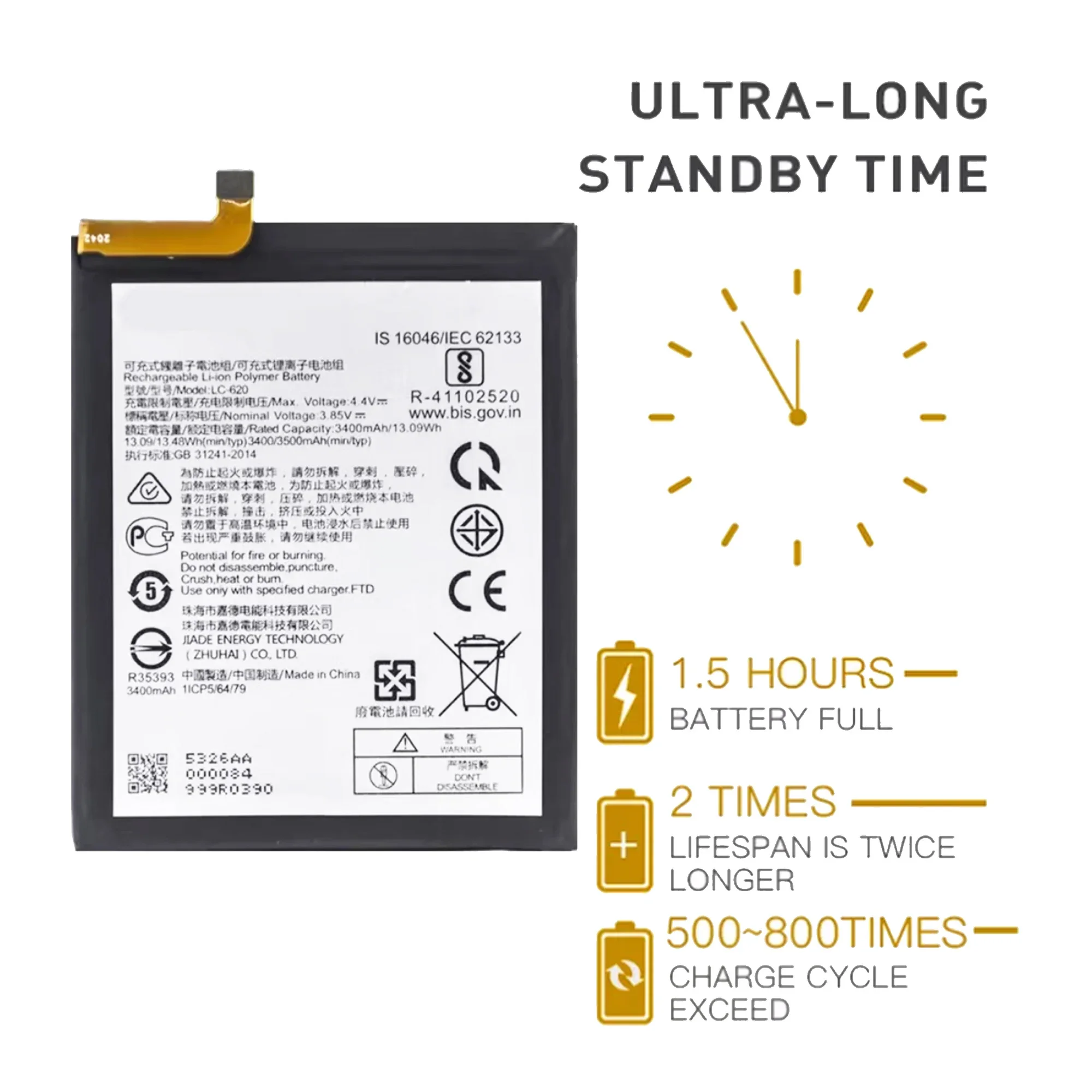 LC-620 LC620 Battery For Nokia 7.2 NK6.2 TA-1198 TA-1200 TA-1196 TA-1201 TA-1187  Phone high capacity Capacity Batteries Bateria