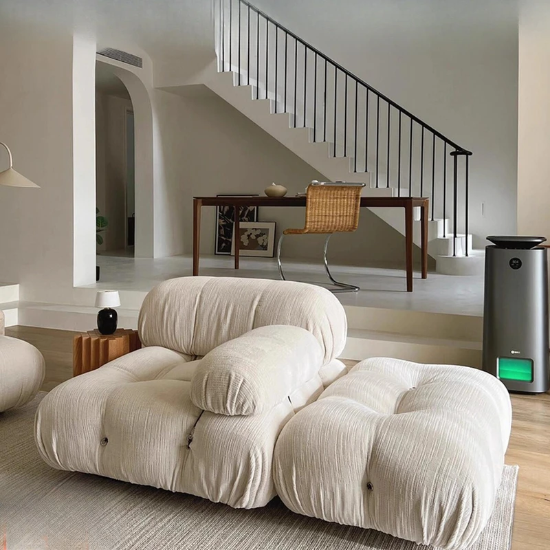 Chameleon module sofa Italian minimalist living room 2025 new small apartment light French double fabric sofa