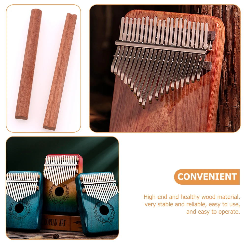 

2 Sets Nut Thumb Piano Hardwood Bridge Finger Kalimba Accessories Accessory Tool Professional DIY Natural