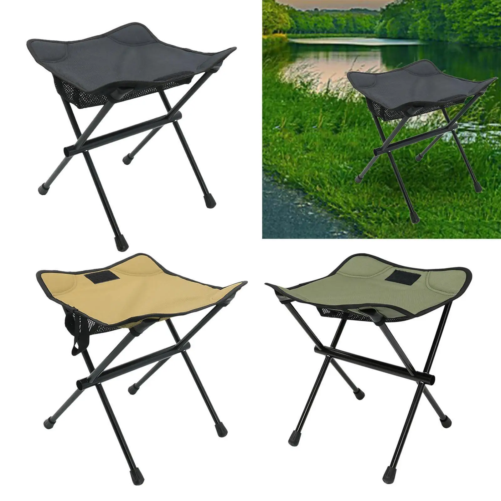 

Folding Camping Stool Seat Collapsible Stool for Travel Backpacking Outdoor