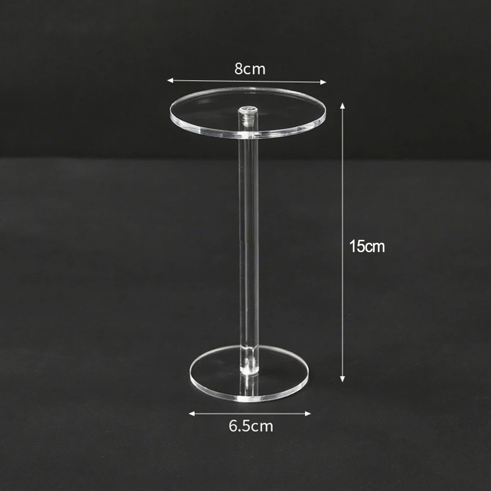 Acrylic Round Display Risers Set Of 3, Clear Multi-Tier Stands For Jewelry, Small Gifts, Bakery And Retail Displays