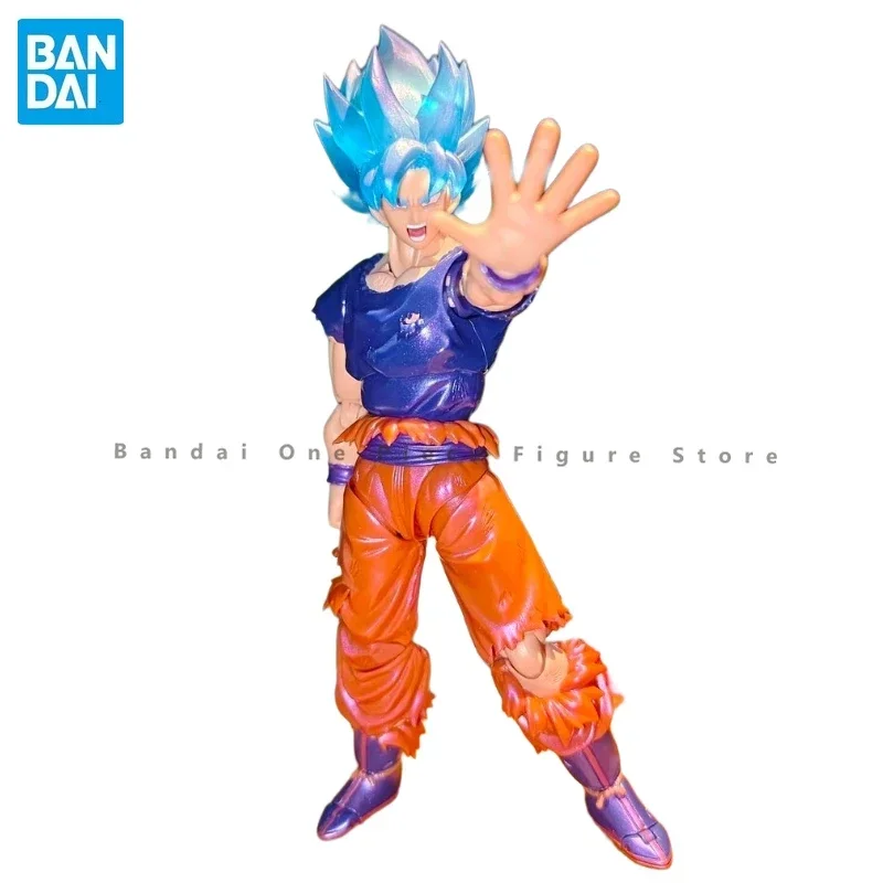 Auf Lager Original SHF Bandai Super Saiyajin Gott Son Goku SSGSS Kaio-ken JUMP V30TH Dragon Ball Action Figur Spielzeug Geschenk modell Hobby