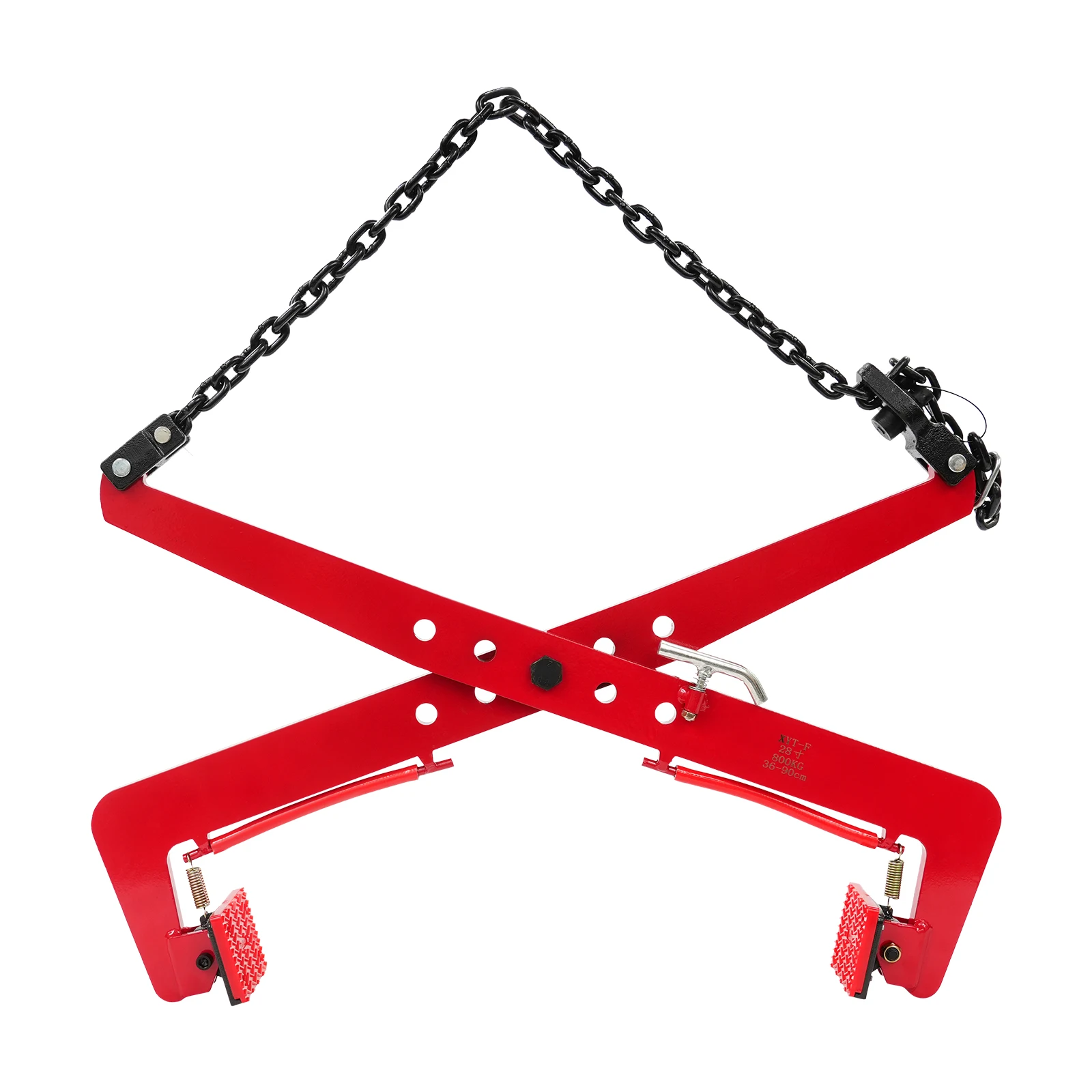 ヘビーデューティーストーンリフティングクランプ、調整可能な開口部14～35インチ、シザーリフタークランプ、垂直リフティング＆キャリング（レッド、800kg）