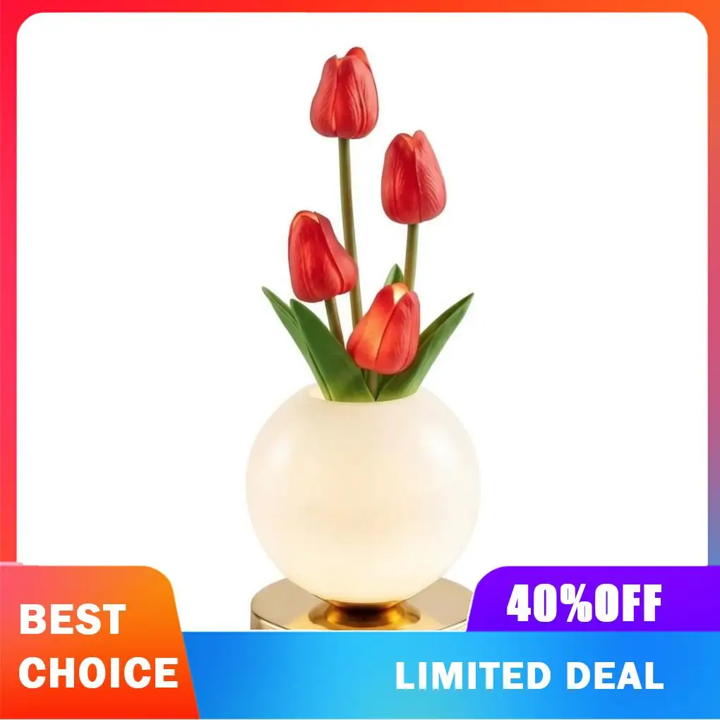 Beautiful Orange Desk Lamp With Unique Floral Creating Warm Glow And Bringing Life To Any Desk Space