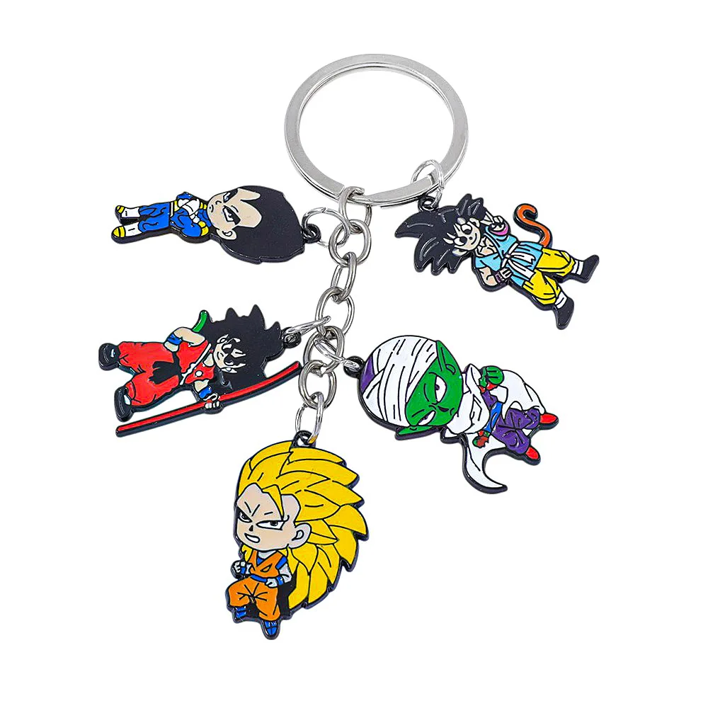 Anime Dragon Ball Creative Personality Character Series Enamel Pendant Keychain Backpack Wallet Key Pendant Accessories Gift