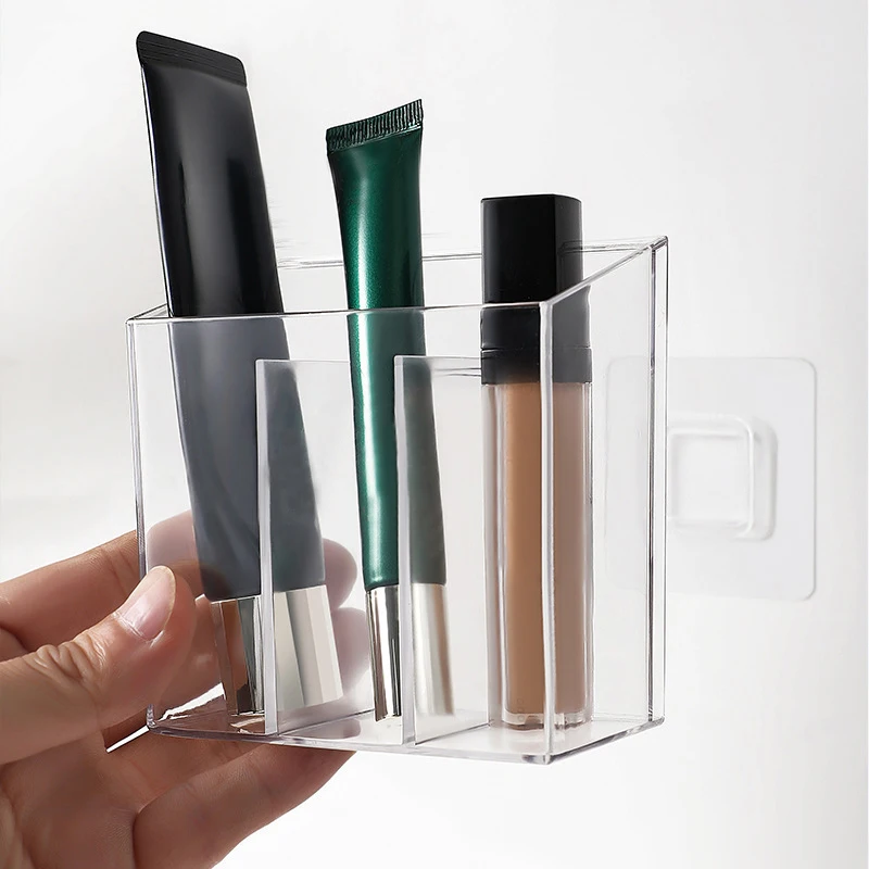 Transparent Lipstick Cosmetic Makeup Acrylic Makeup Brush Tool Storage Box Case Make-up Brush Holder Table Organizer Makeup Tool