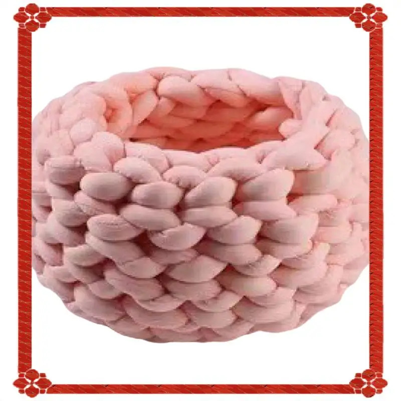 

24-Hour Delivery Thick Yarn Cat And Dog Bed For All Seasons, DIY Cotton-Filled, Removable & Washable