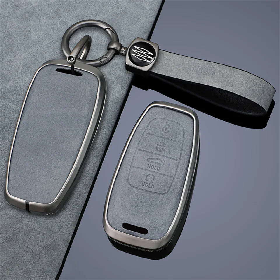 Car Key Cover Remote Fobs Cases Protector Keychain Auto Accessories For FAW Hongqi 2023 E-HS9 High-end H5 H9 2020 2021 2022