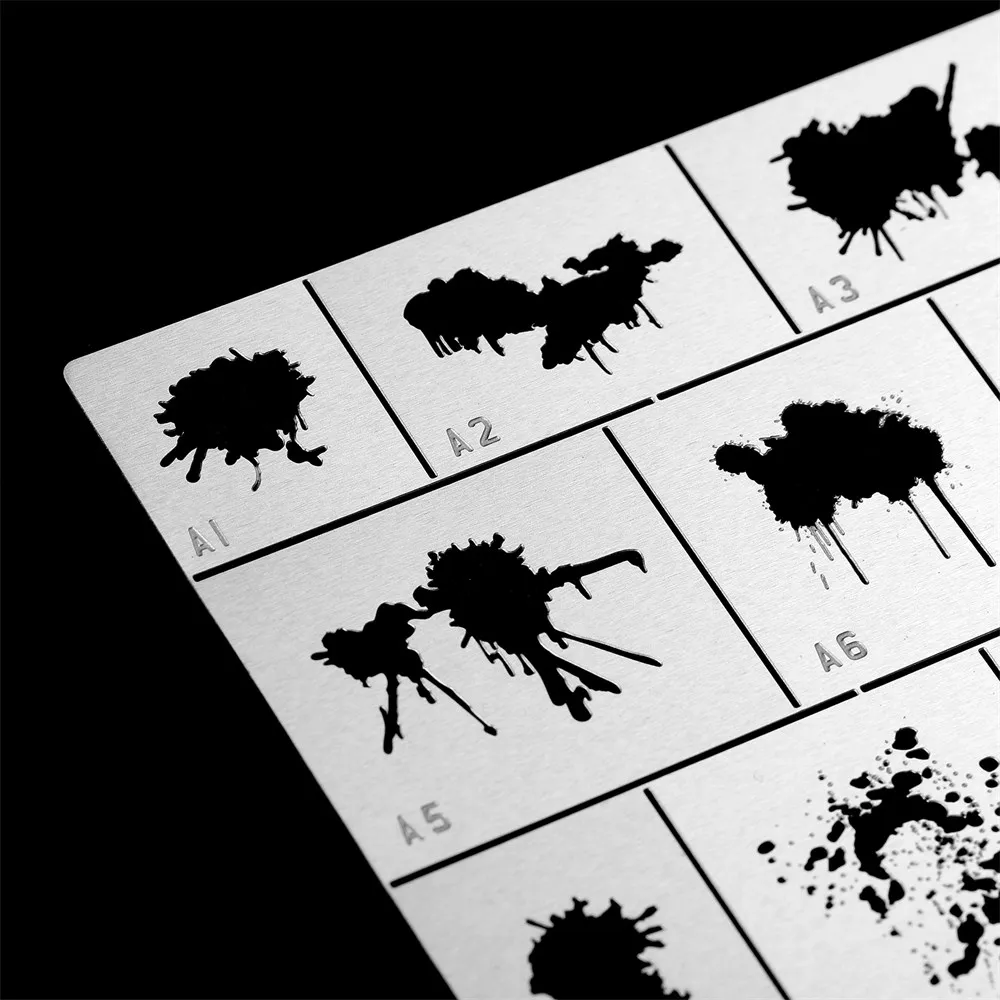 1/35 Tank/Vehicle Blood Splatter Effects Stencil Template Aging Model Hobby Tools AJ0118