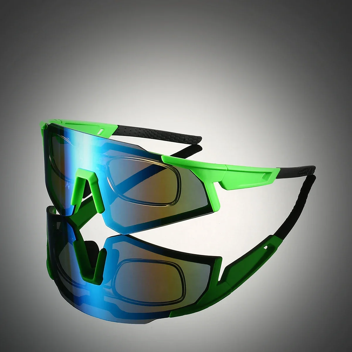 بدون شفة الرياضة حملق الرجال مرآة الموضة نظارات شمسية واقية لركوب الدراجات النساء 2025 جديد عصري المضادة للأشعة فوق البنفسجية ظلال في الهواء الطلق #4