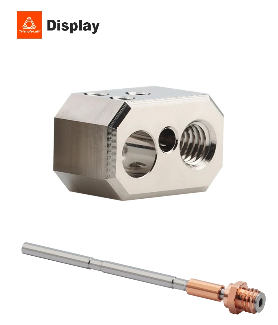 C Trianglelab PRUSA MK4 Kupferlegierung Vernickelte Heizblock-Socken Titanlegierung NCB V6 Düsenadapter Heatbreak Hotend Kit – Detail 11