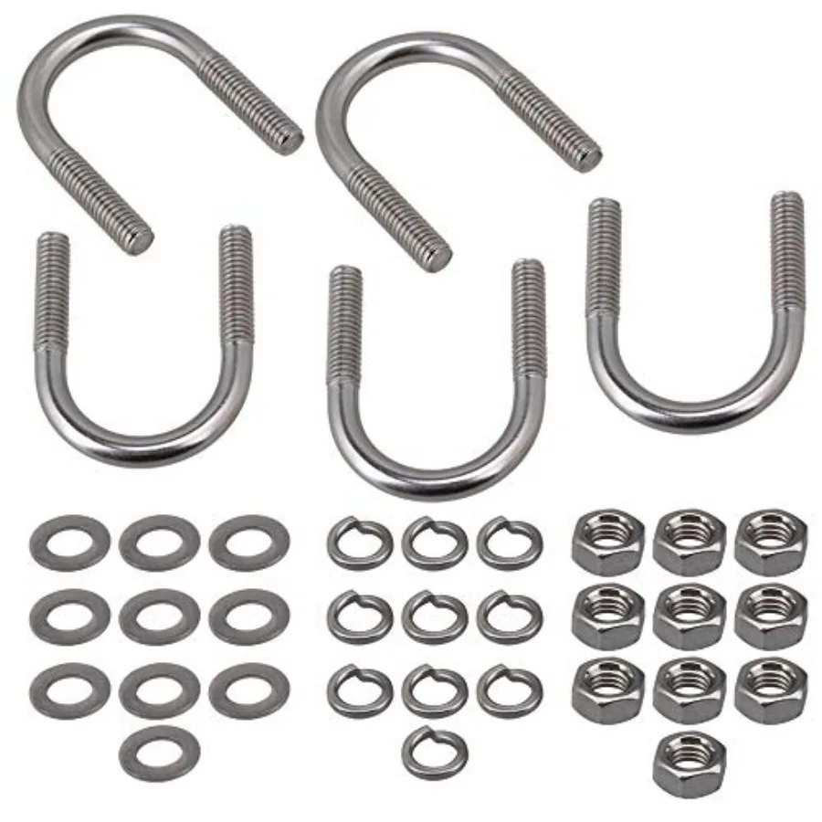 

Inner Dia 0.87Ih 304 Stainless Steel U Bolts U Screws M6 Pack of 5