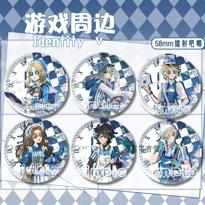 Anime Identity V Ithaqua Victor Grantz Ada Mesmer Emil Cosplay Student Backpack Button Clothes Badge Cartoon Collar Pin Brooch