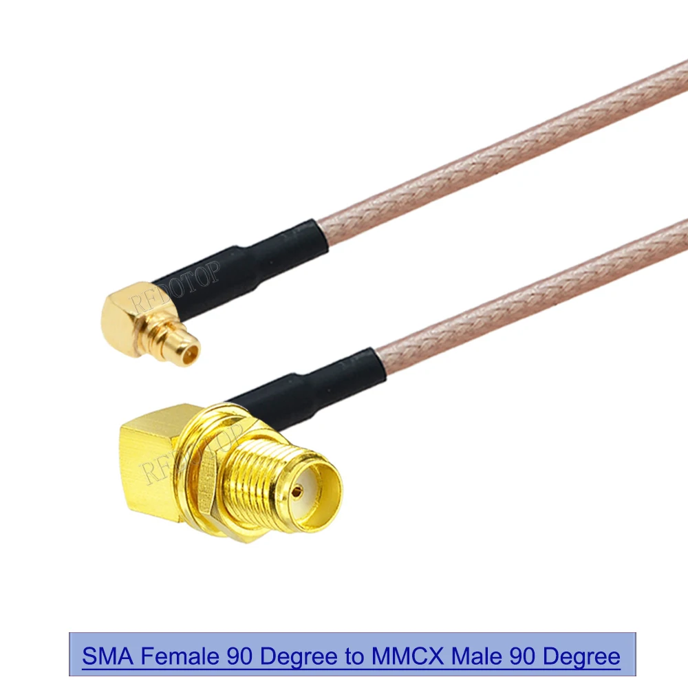 1Pcs RG-316 SMA Male Female to MMCX Male Female Angle 90 Degree/Striaght RG316 Coaxial Jumper Pigtail Cable for PFV RC Parts