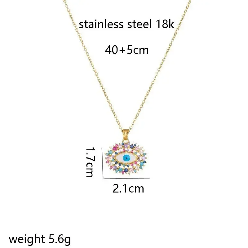 Новейшая нишевая цепочка на ключицу, турецкое женское ожерелье из титановой стали Blue Eye Devil's Eye