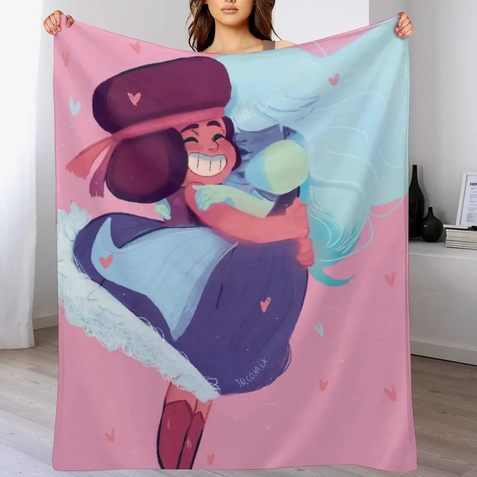 SU Ruby and Sapphire Throw Blanket Bed covers Nap Blankets