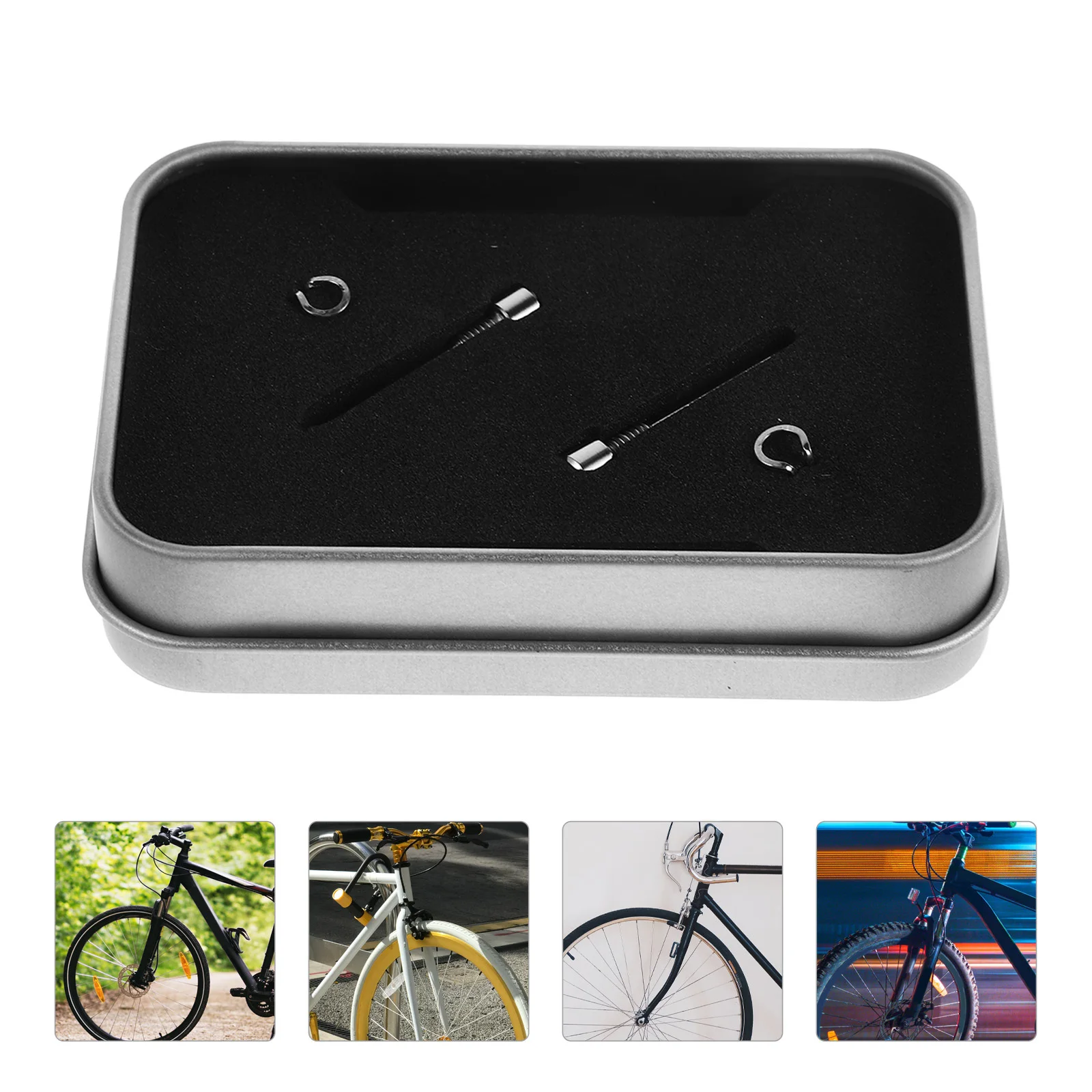 

4Pcs Mountain Bike Disc Brake Pin Titanium Alloy Snap Ring Retainer Insert Screw Fixed Brake Pad Hardware Kit Bicycle Caliper