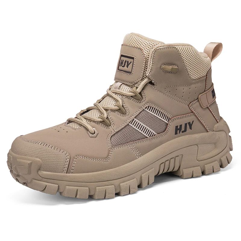 New Men's Boots Fashion Outdoor Boots Breathable Hiking Boots Autumn Shoes Sneakers lightweight Non-slip Men Desert Ankle Boots