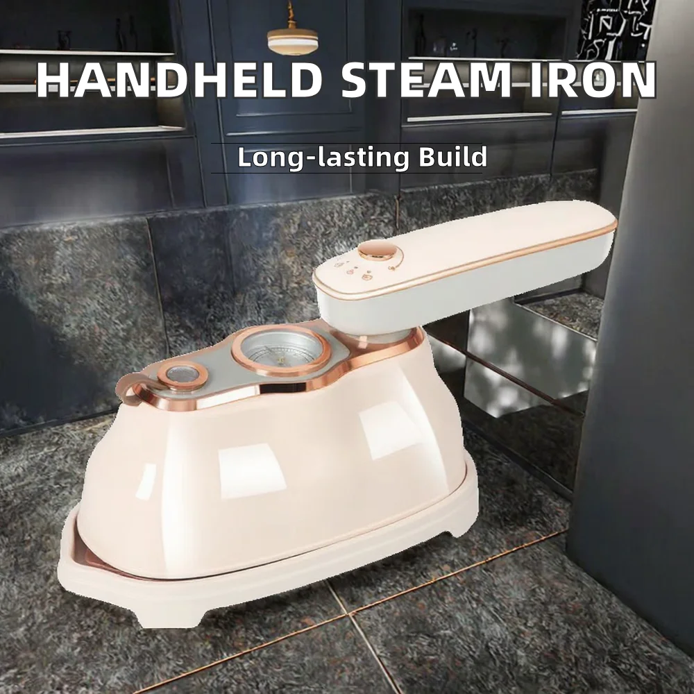 Ferro elétrico portátil portátil para roupas, vaporizador de tecido visível com temperatura para uso doméstico e em hotel