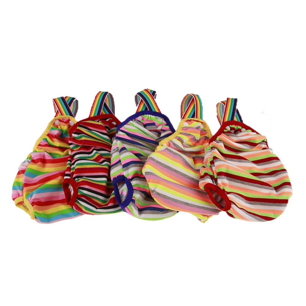 

Pet Physiological Pants Female Dog Diapers Menstrual Period Anti- Cotton Comfortable Striped Flower Prevent Mating