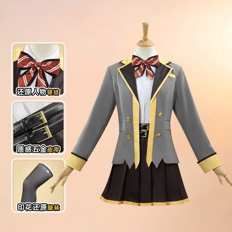 Project Sekai Tenma Saki Hino Mori Shizuku Ichika Cosplay Costume Women Saki Uniform Full Set for Halloween Christmas Party