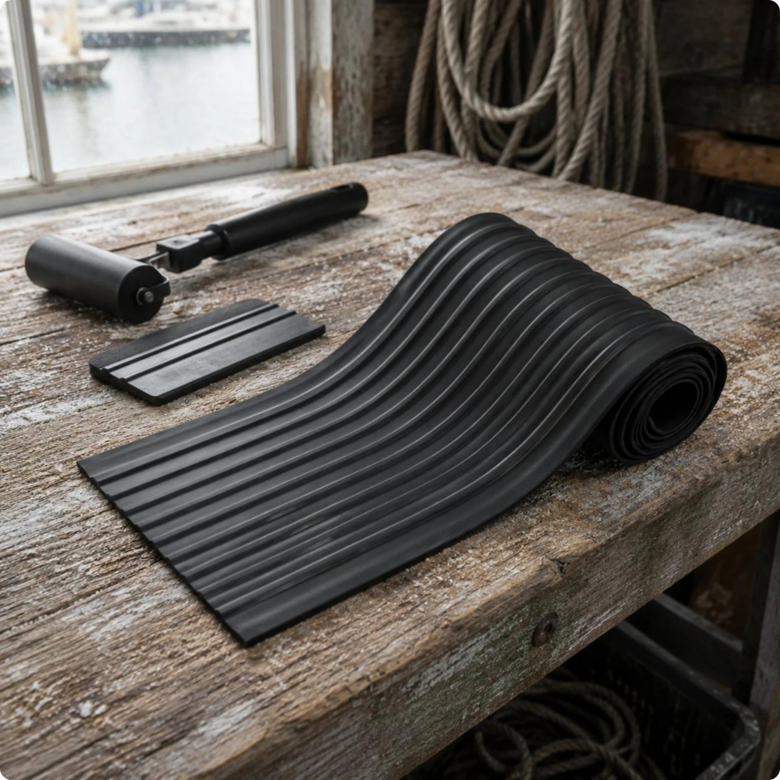 

PVC Boat Bumper Strip Water-resistant Repair Patch Material Hull Protector for Inflatable Boat Maintenance