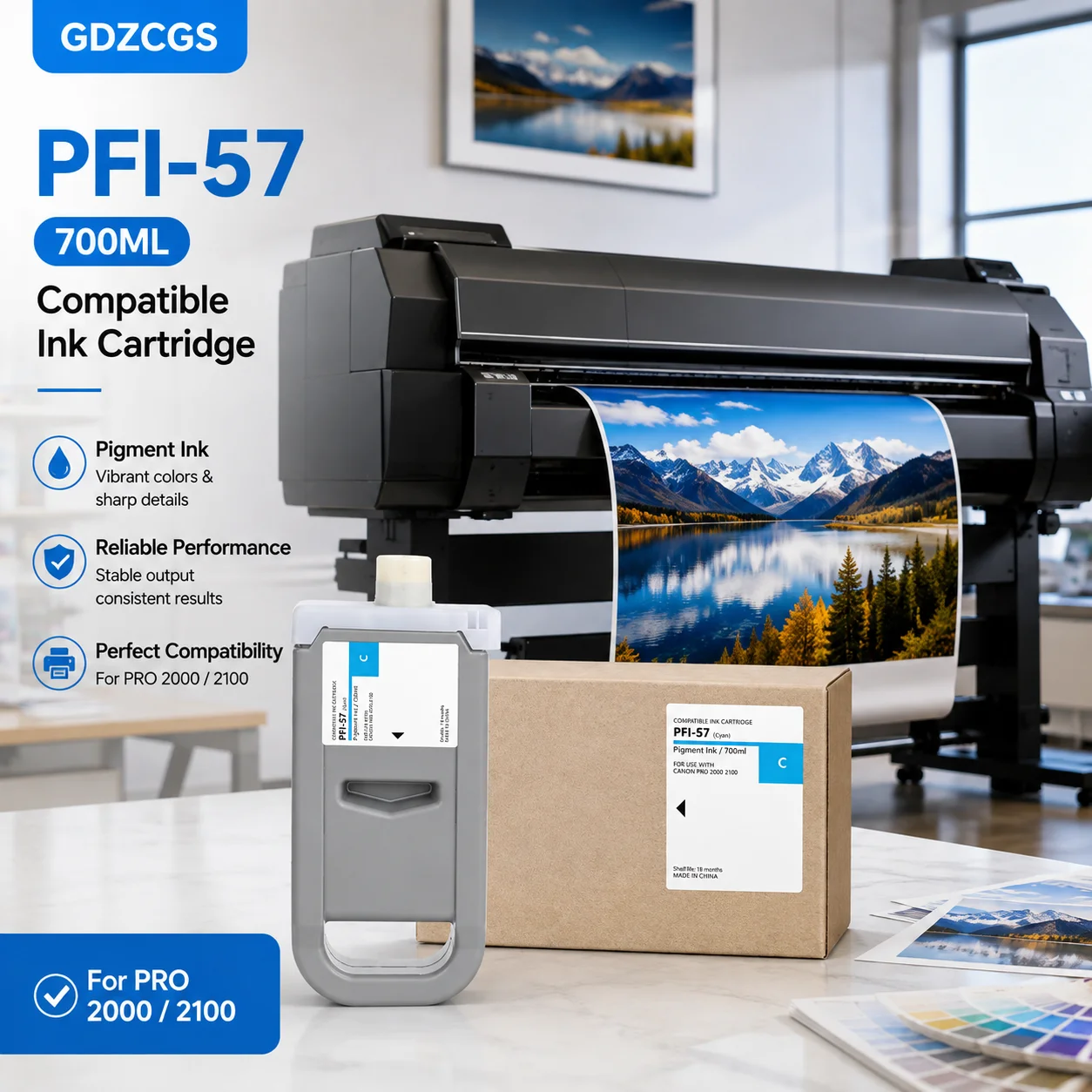 PFI57 PFI 57 PFI-57 Compatible Ink Cartridge for Canon ImagePROGRAF PRO-540s PRO-560s PRO-520 PRO521 PRO540 PRO560 Printer 700M