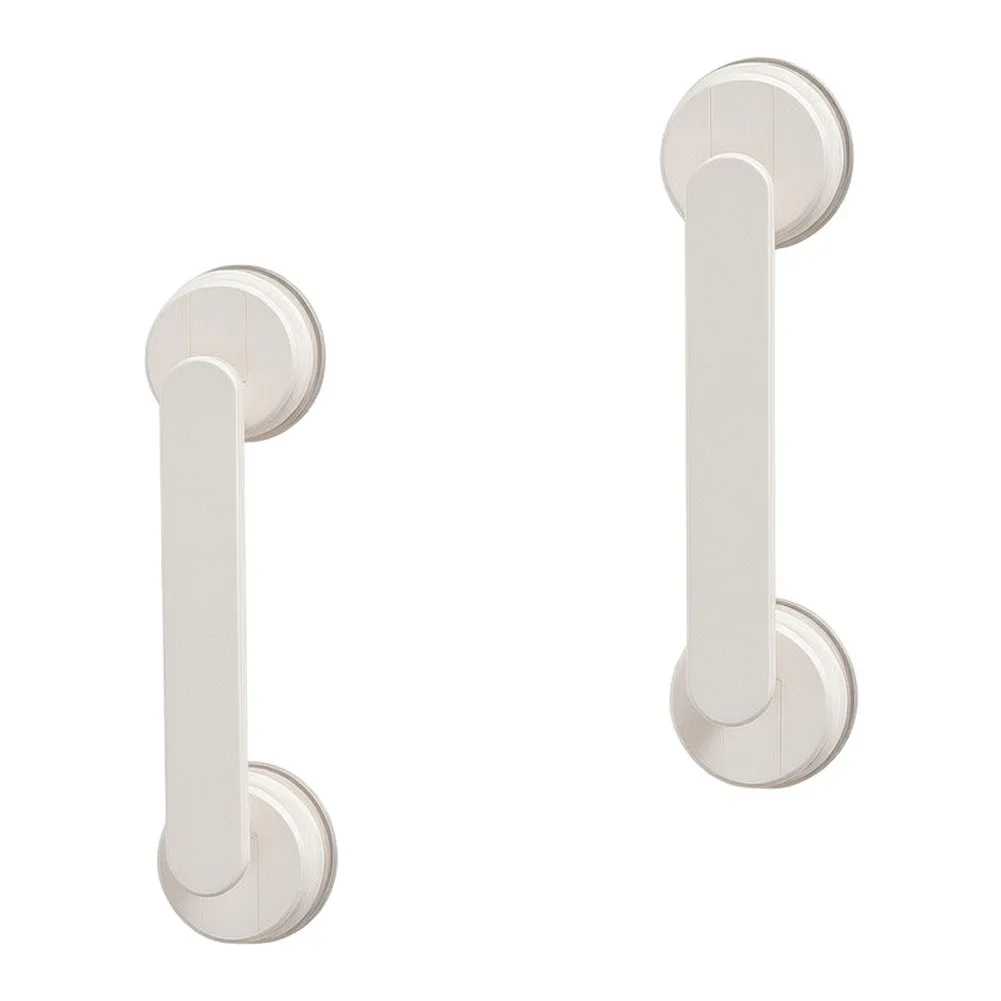 2 Pack Zinc Alloy Suction Cup Handles 21*8*6 cm for Glass Doors Bathroom Kitchen Mirrors Cabinets Easy to Reposition