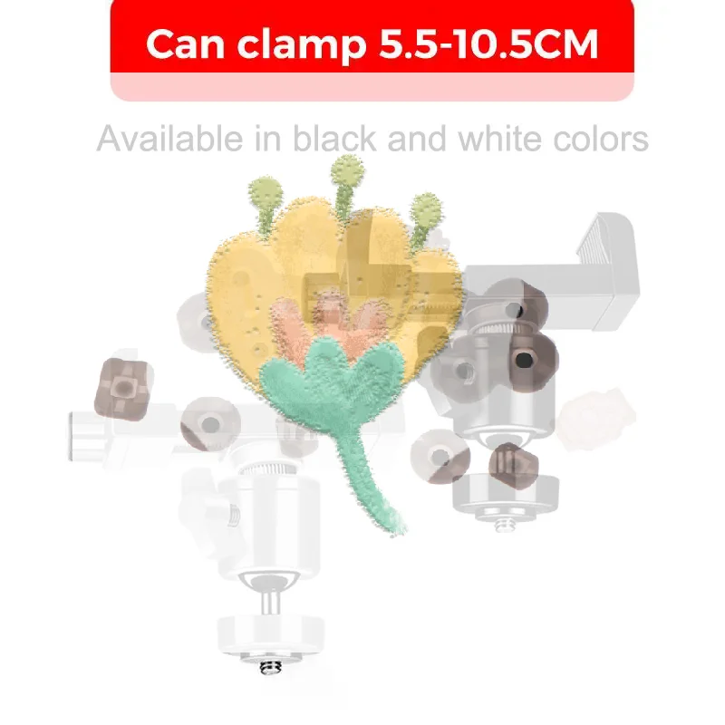Webcam Stand 1 Set 360° Rotatable No Drill Clip Mount, Universal Camera Holder for Video Conferencing Home Live Streaming