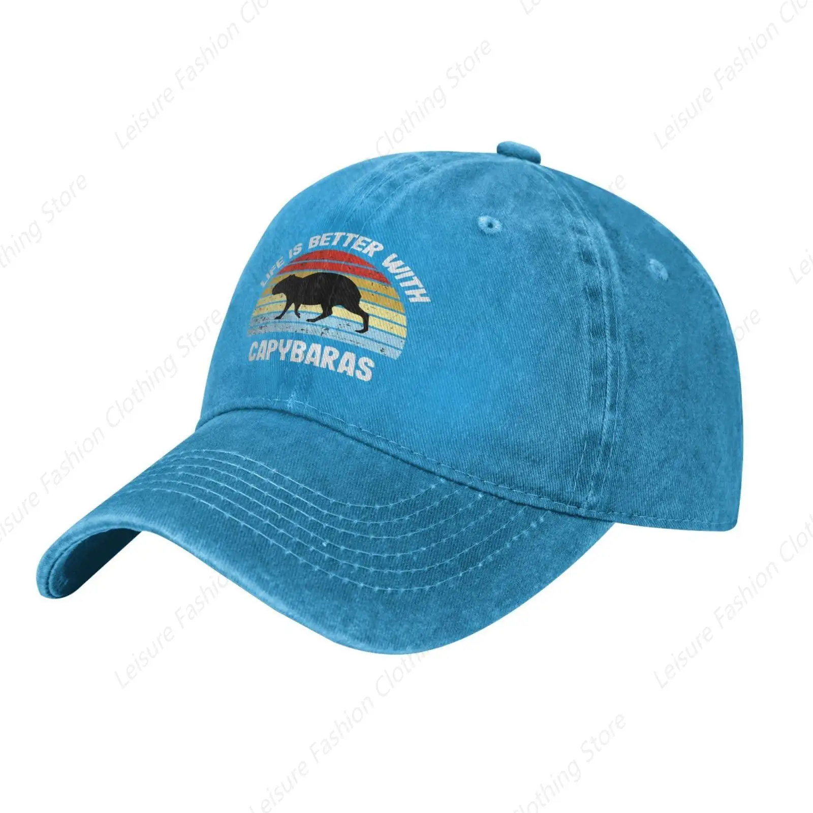 Life is Better with Capybaras Cute Capybara Retro Rodents Animal Funny Gifts Baseball Cap Golf Dad Hat for Women