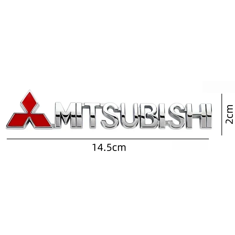 

3D Metal Letters Car Side Trunk Emblem Sticker for Mitsubishi Outlander, Pajero, Lancer – Car Decoration