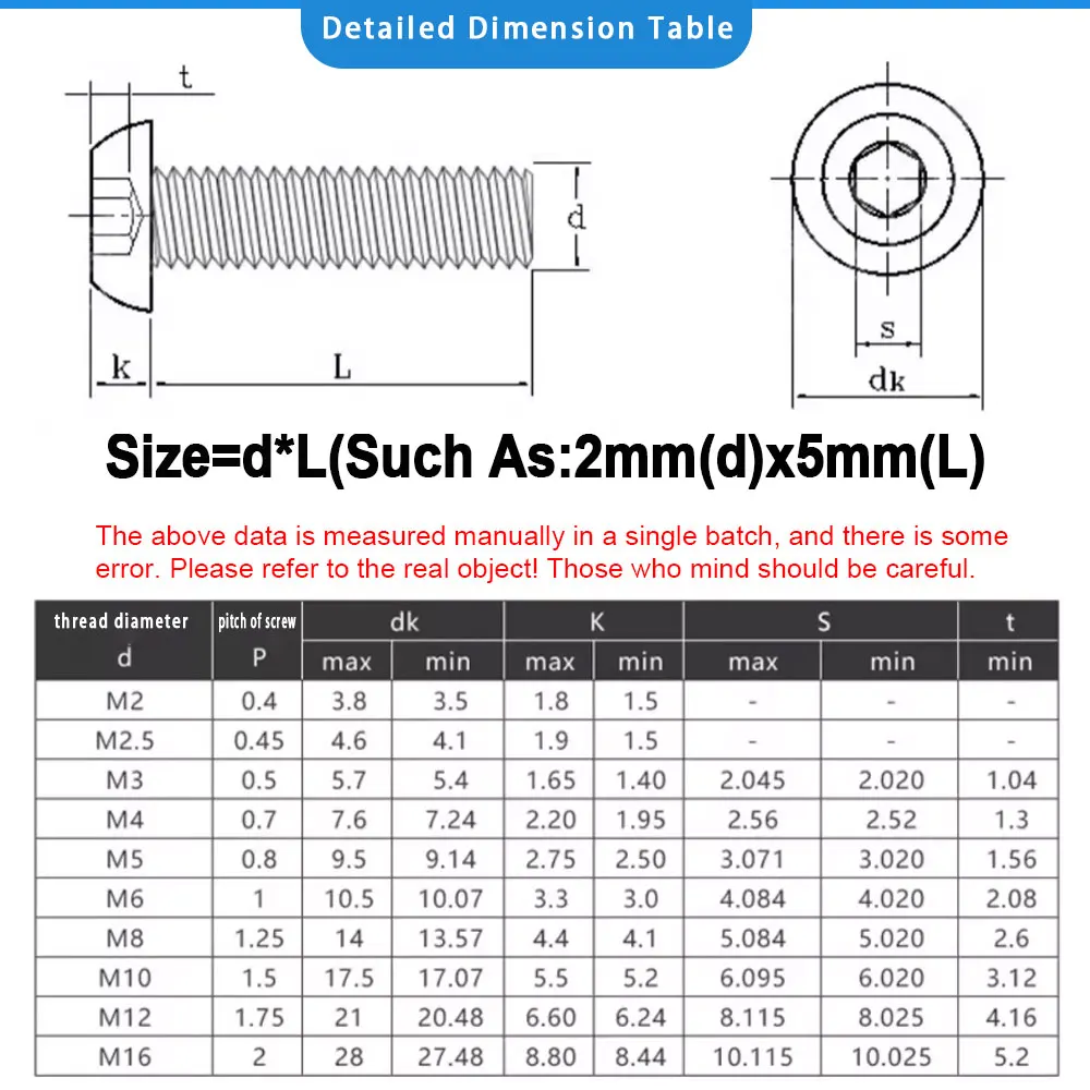 3-150pcs DIN7991 Black Steel 10.9 Hex Socket Countersunk  ISO7380 G10.9 Round Allen Hexagon Socket Screw M2 M2.5 M3 M4 M5 M6 M8