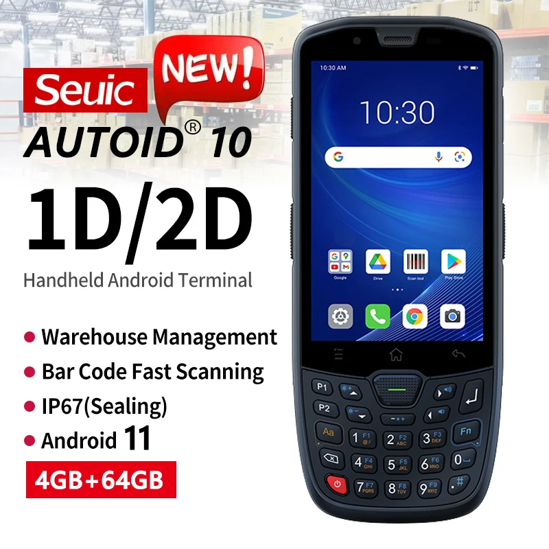 

Seuic AUTOID10 Mobile Terminals Scanner Android 11 OS Warehouse Management Handheld PDA Logistic Courier 2D Barcode Scanner