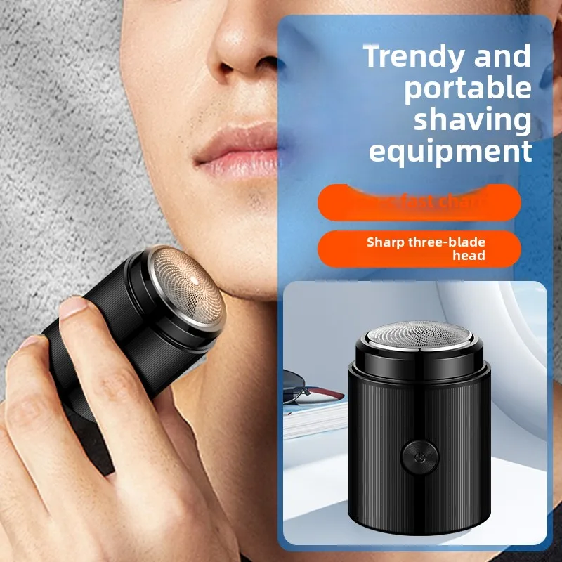 Men's USB Rechargeable Mini Pocket Electric Shaver Portable Travel Dual Use Wet/Dry Facial Hair Removal Shaver