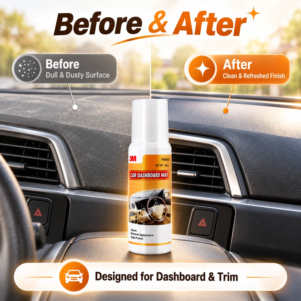 3M PN36083 Dashboard Wax Car I - Trim Restorer Plastic 评论和价格
