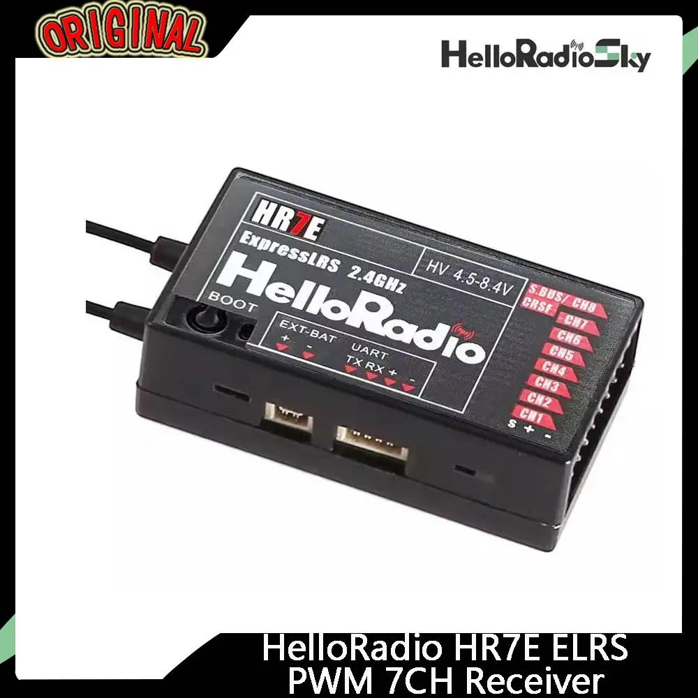

HelloRadio HR7E 2.4G 7-канальный ШИМ-приемник ELRS — для самолетов с неподвижным крылом, радиоуправляемых дронов и самолетов с дистанционным управлением