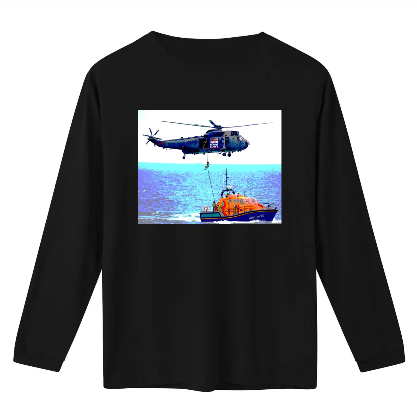 Helicopter Lifeline T-Shirt Summer Casual Cotton Tee Oversized Streetwear Tops Vintage Graphic Print Loose Fit Short Sleeve