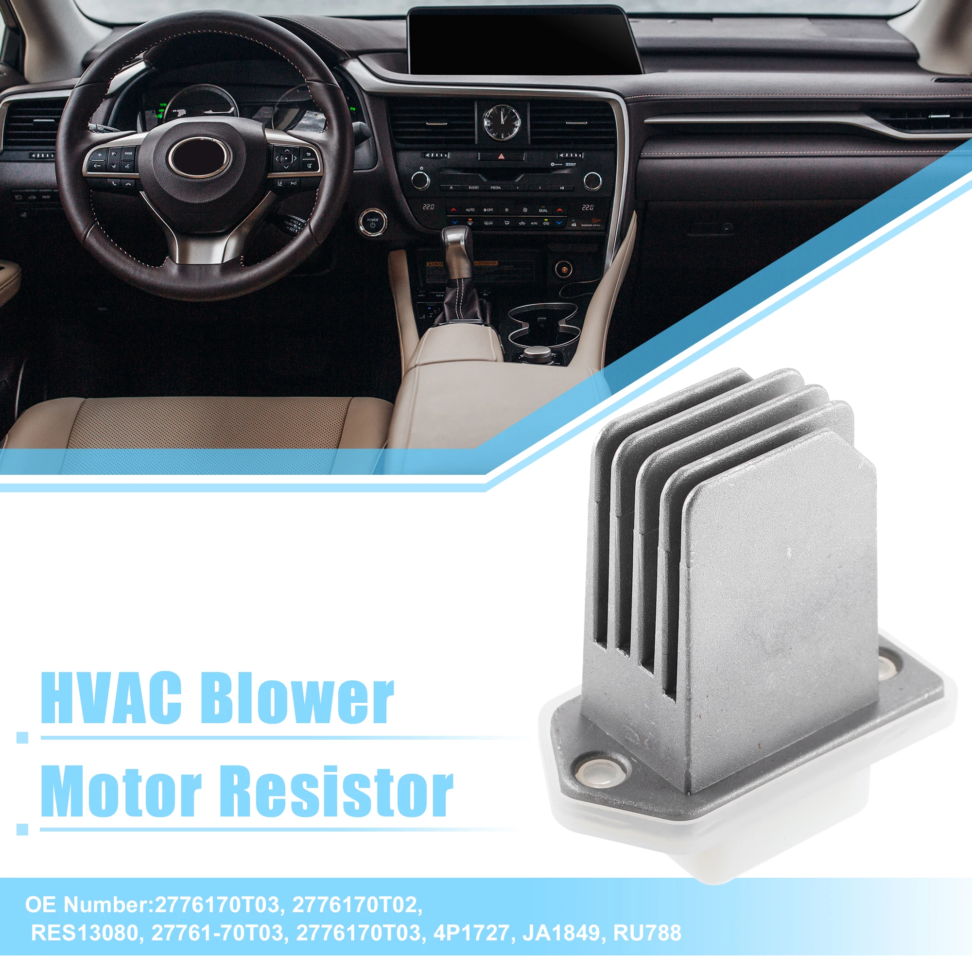 

X Autohaux HVAC Blower Motor Resistor AC Blower Control for Infiniti G20 2.0L 2000CC l4 GAS DOHC 1999-2002 for Nissan 2776170T03