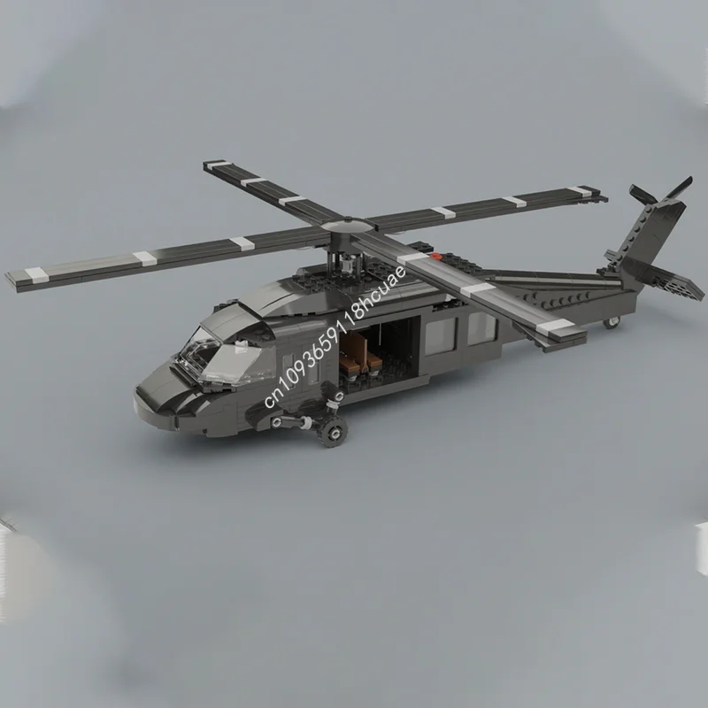 545 pz MOC Black Hawk Elicottero Legoland Aeroporto Building Blocks Regalo Di Natale Avanzato FAI DA TE Creativo Perfetto Entusiastico