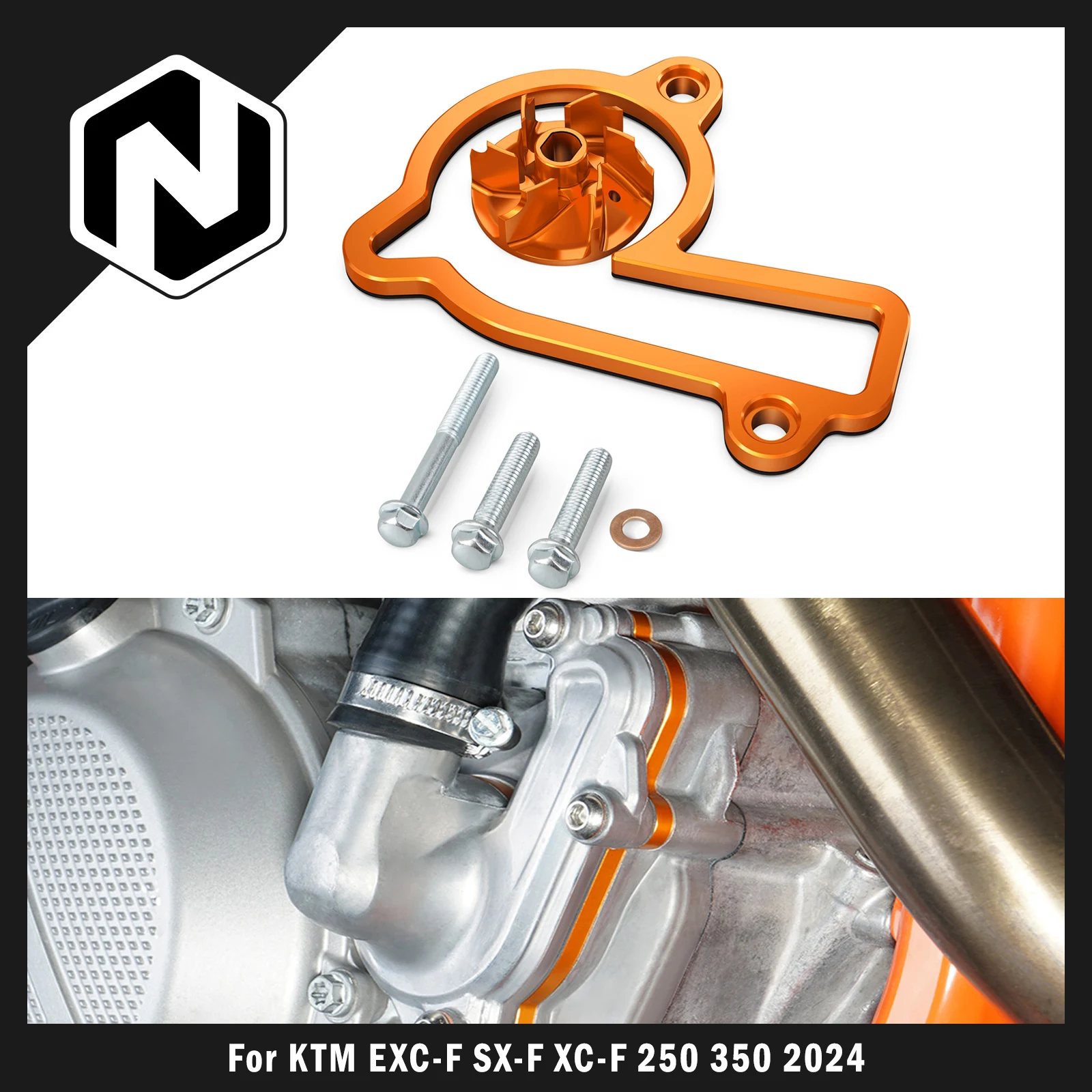 

For KTM EXC250F EXCF 350 2024 SXF 250 SX-F 350 XCF 250 350 2023-2024 Water Pump Cooler Impeller Spacer Kit For Husqvarna FE 350