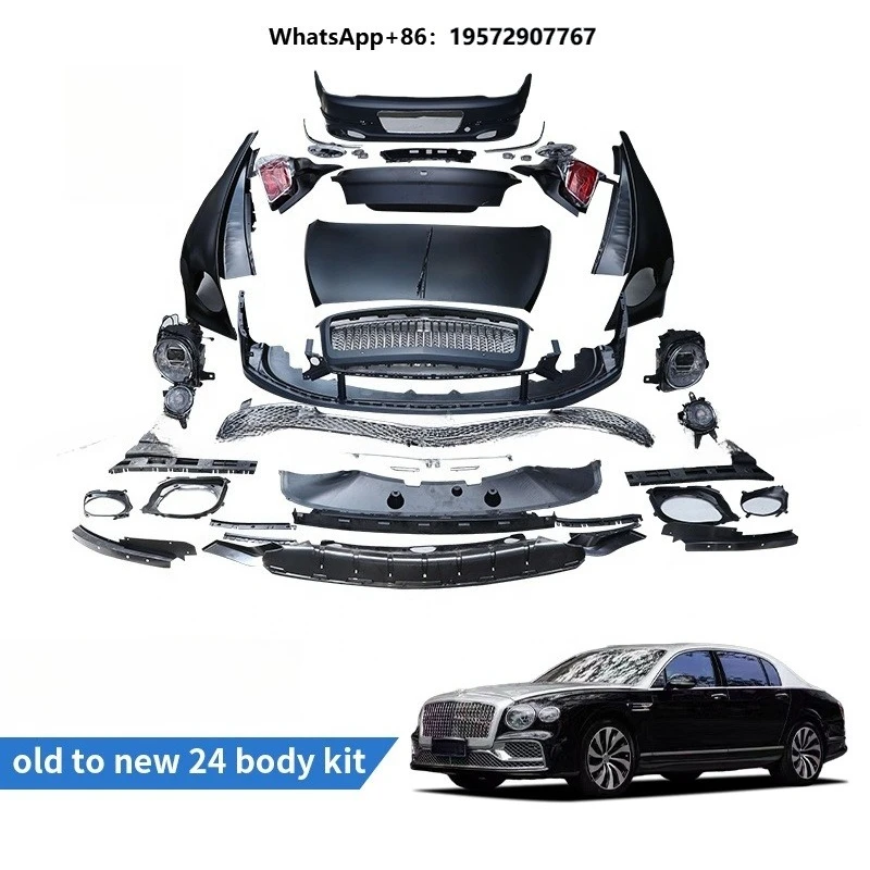 Old to New Body Kit for Facelift 2024 Model Front Bumper Assembly Grille Led Headlamp Rear Trunk Lid Bodykit
