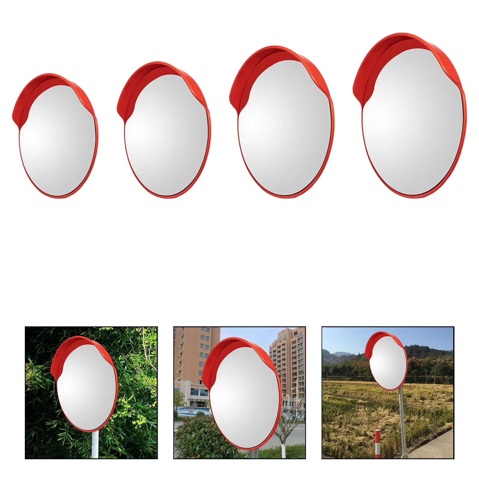 

Road Convex Mirror Traffic Mirror Blind Spot Traffic Mirror Curved Roadway Mirror for Office Shopping Center Road Parking Garage