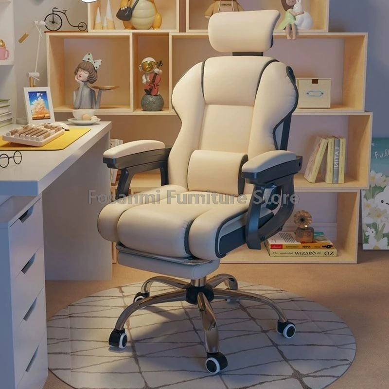 Ergonomic Gaming Chair With Headrest And Lumbar Support Height Adjustable Leather Game Chair Computer Chair With Swivel Seat