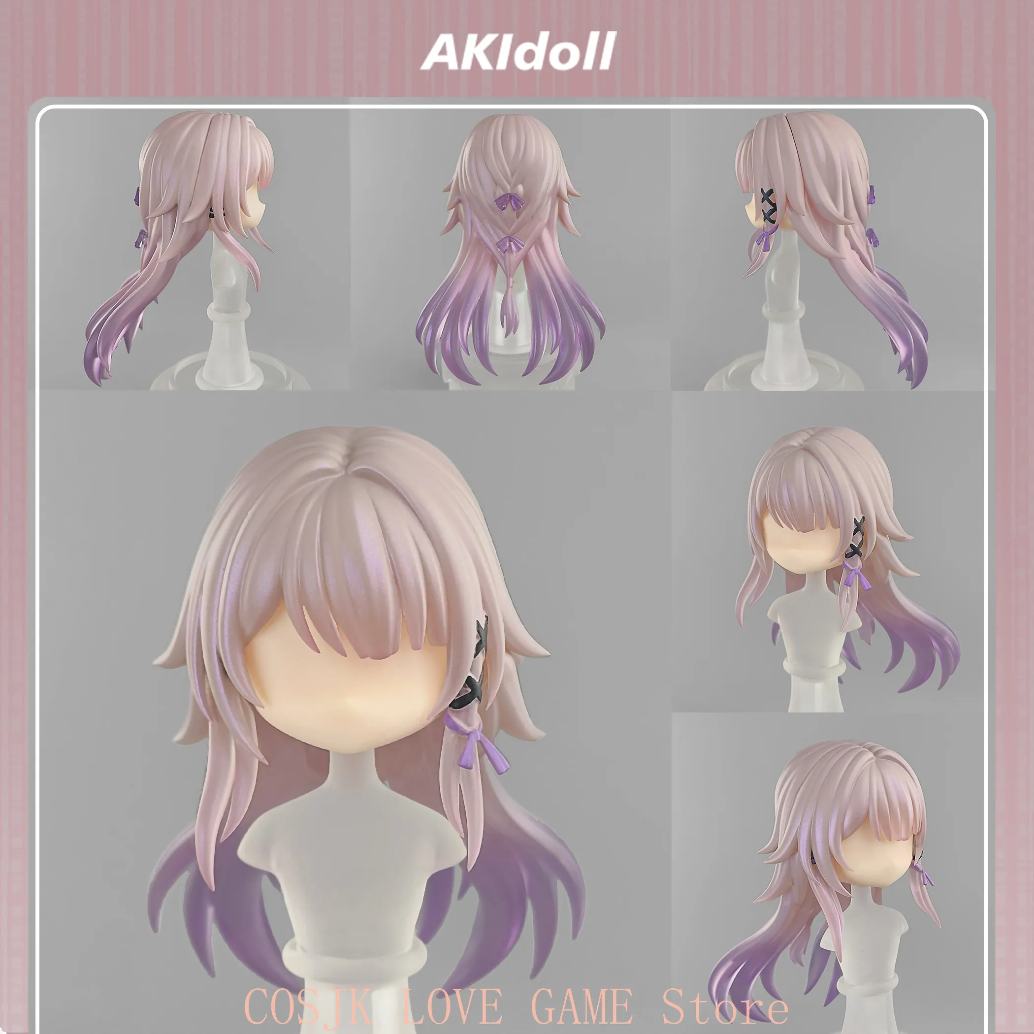 

Honkai：Star Rail The Herta Handmade ob11 ob22 GSC Hair Detachable Hair Shell Wig Faceplates BJD Doll Accessories Anime Gift